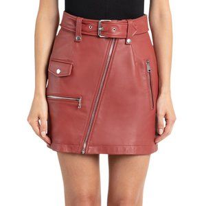 NWT Bagatelle Belted Leather Moto Pencil Skirt